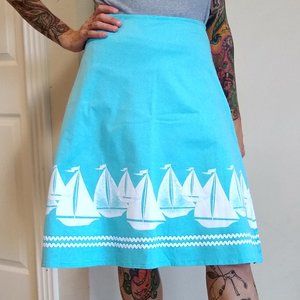 NWT Christopher & Banks A-line sailboat skirt